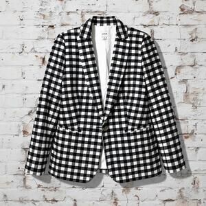 J.Crew Black and White Checkered Women's Blazer Size 4